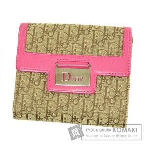 Christian Dior Trotter Bifold Wallet Canvas Leather